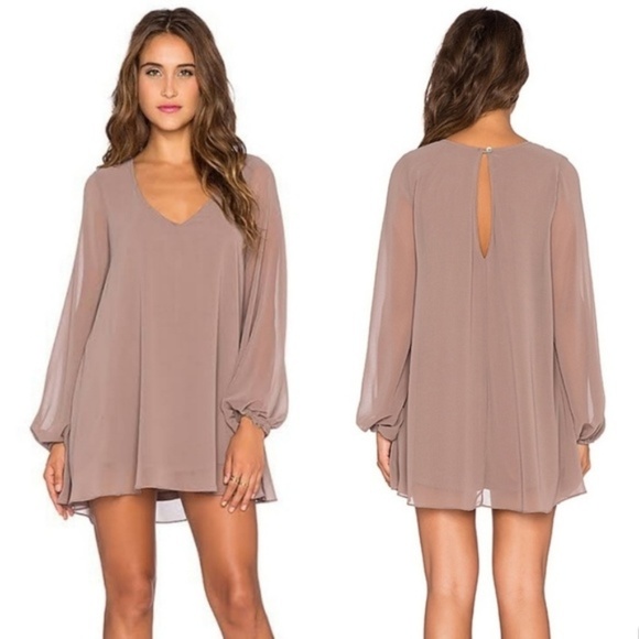 Show Me Your MuMu Dresses & Skirts - Show Me Your Mumu Donna Michelle Beige Mini Dress